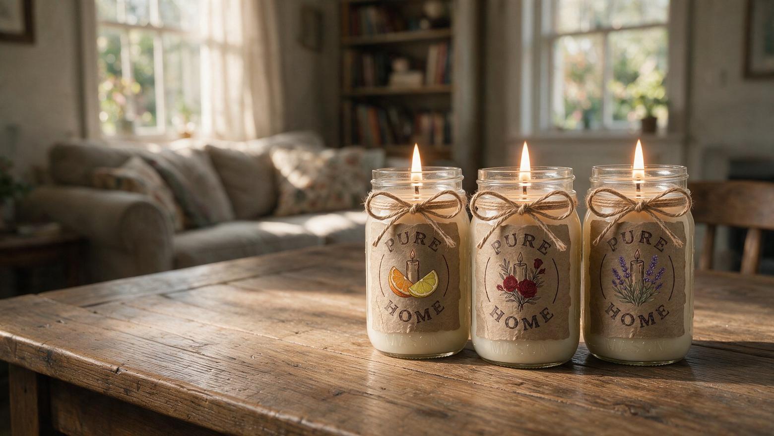 nothing in the jar but coconut wax, beeswax and essential oils.